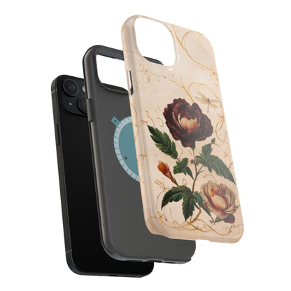 Vintage Burgundy Rose iPhone MagSafe Case