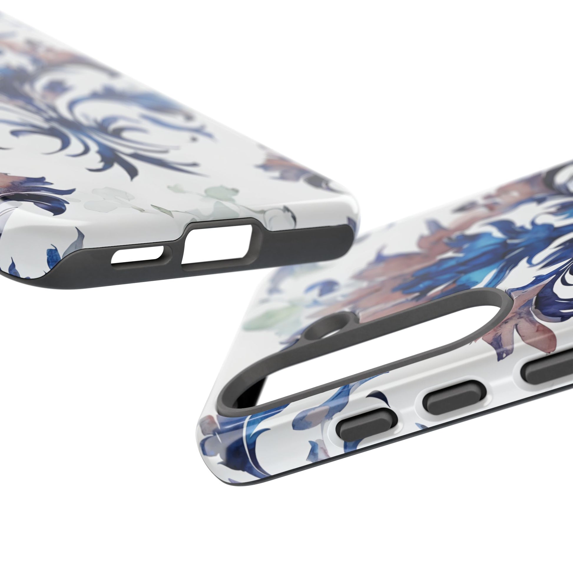 Delft Reverie - Elegant Blue & White Samsung S25 Tough Phone Case - Dutch Delftware-Inspired Floral Design