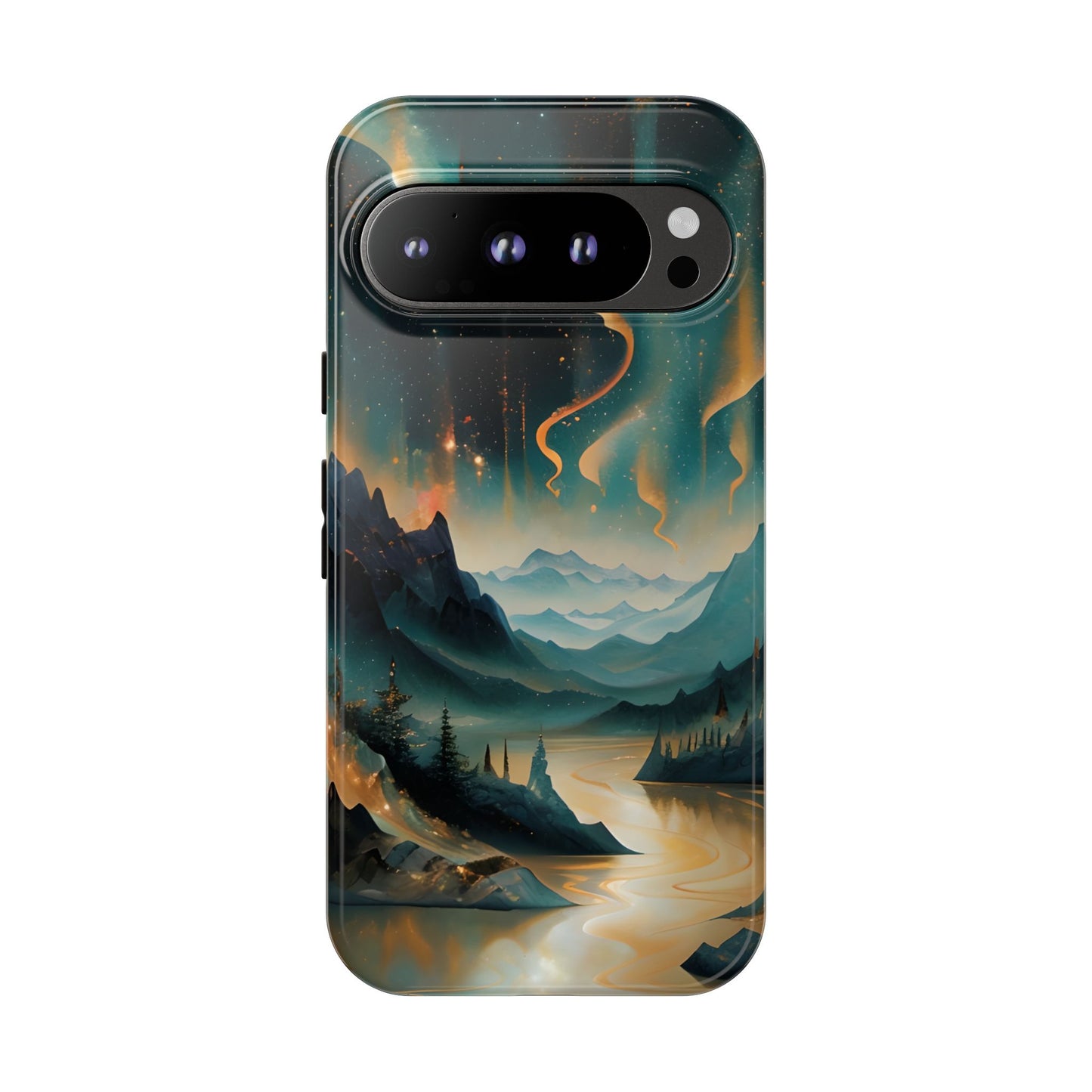 Aurora Dreamscape Tough Case for Google Pixel - Northern Lights Artistic Shockproof Cover, Elegant Protective Phone Case