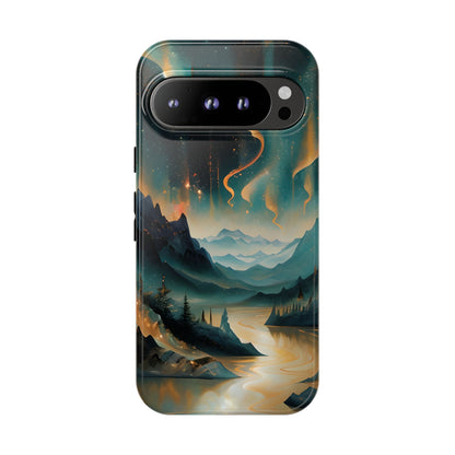 Aurora Dreamscape Tough Case for Google Pixel - Northern Lights Artistic Shockproof Cover, Elegant Protective Phone Case