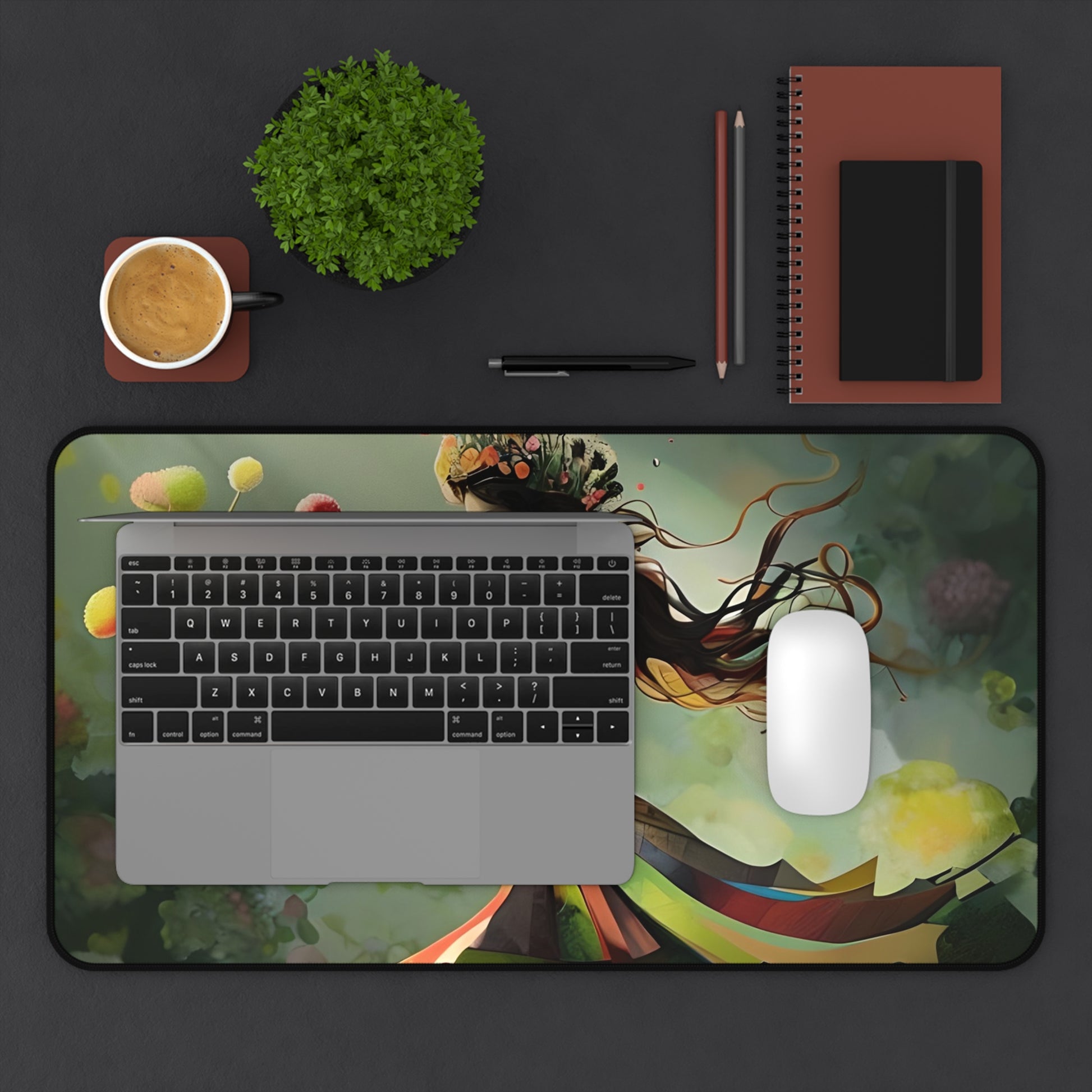 Dancing Wildflower Must Desk Mat - Premium Office Desk Pad, 3 Sizes Available, Artistic Workspace Protection