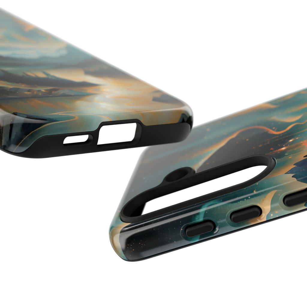 Aurora Dreamscape Samsung Galaxy S24 Tough Case - Artistic Northern Lights Cover - Premium Abstract Design