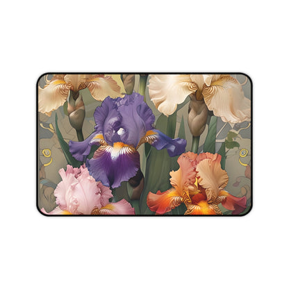 Iris Reverie Designer Desk Mat - Premium Office Desk Pad, 3 Sizes Available, Artistic Workspace Protection