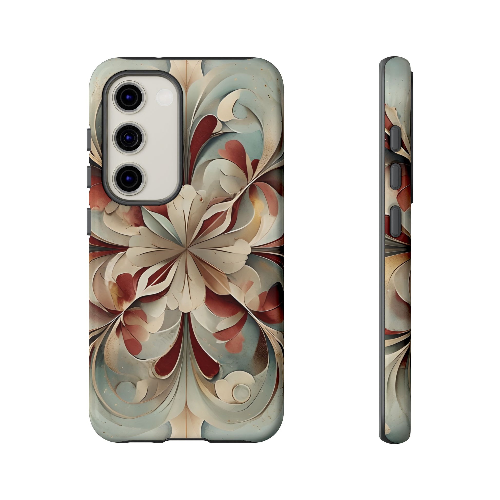 Vintage Baroque Blossom - Ornate Floral Art Samsung Galaxy S23 Tough Phone Case - Elegant Baroque-Inspired Design