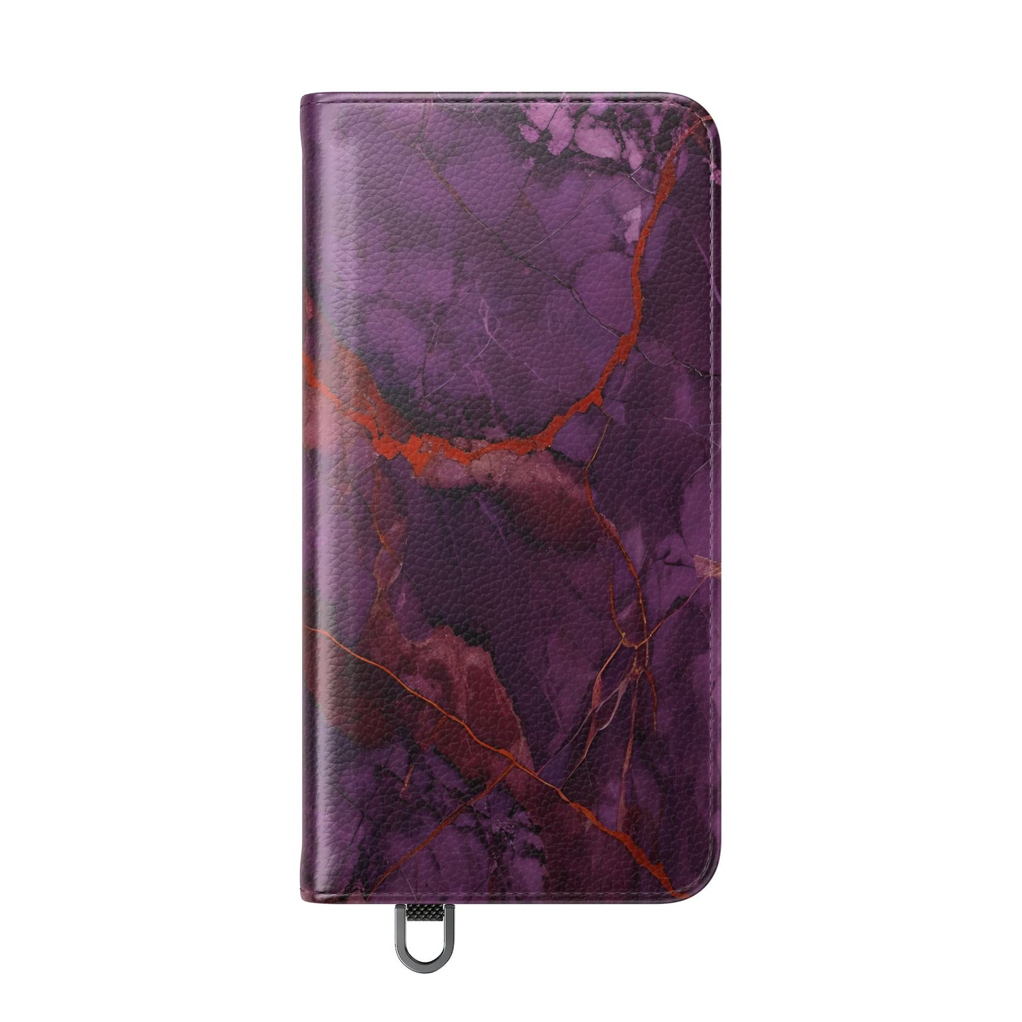Amethyst Current Wallet Phone Case - Elegant Purple Marble Flip Cover for Samsung Galaxy