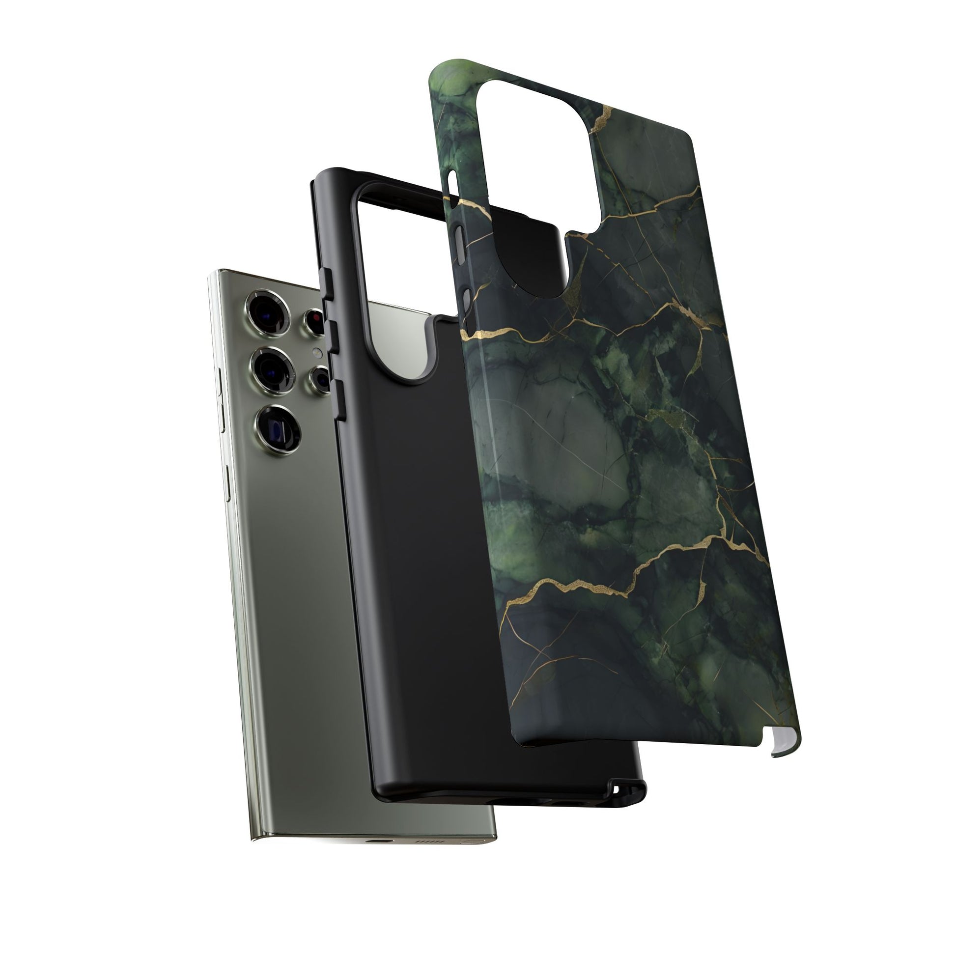 Verdant Vein Tough Case for Samsung Galaxy S23 Ultra - Luxury Gold Vein, Nature-Inspired Protective Cover