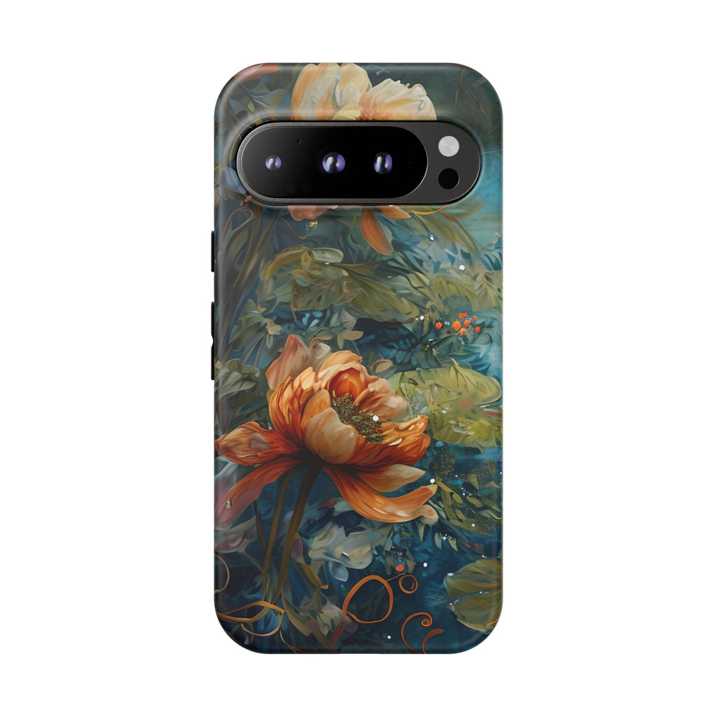 Waterlily Nocturne Tough Case for Google Pixel 9 Pro- Premium Artistic Shockproof Cover, Elegant Protective Phone Case