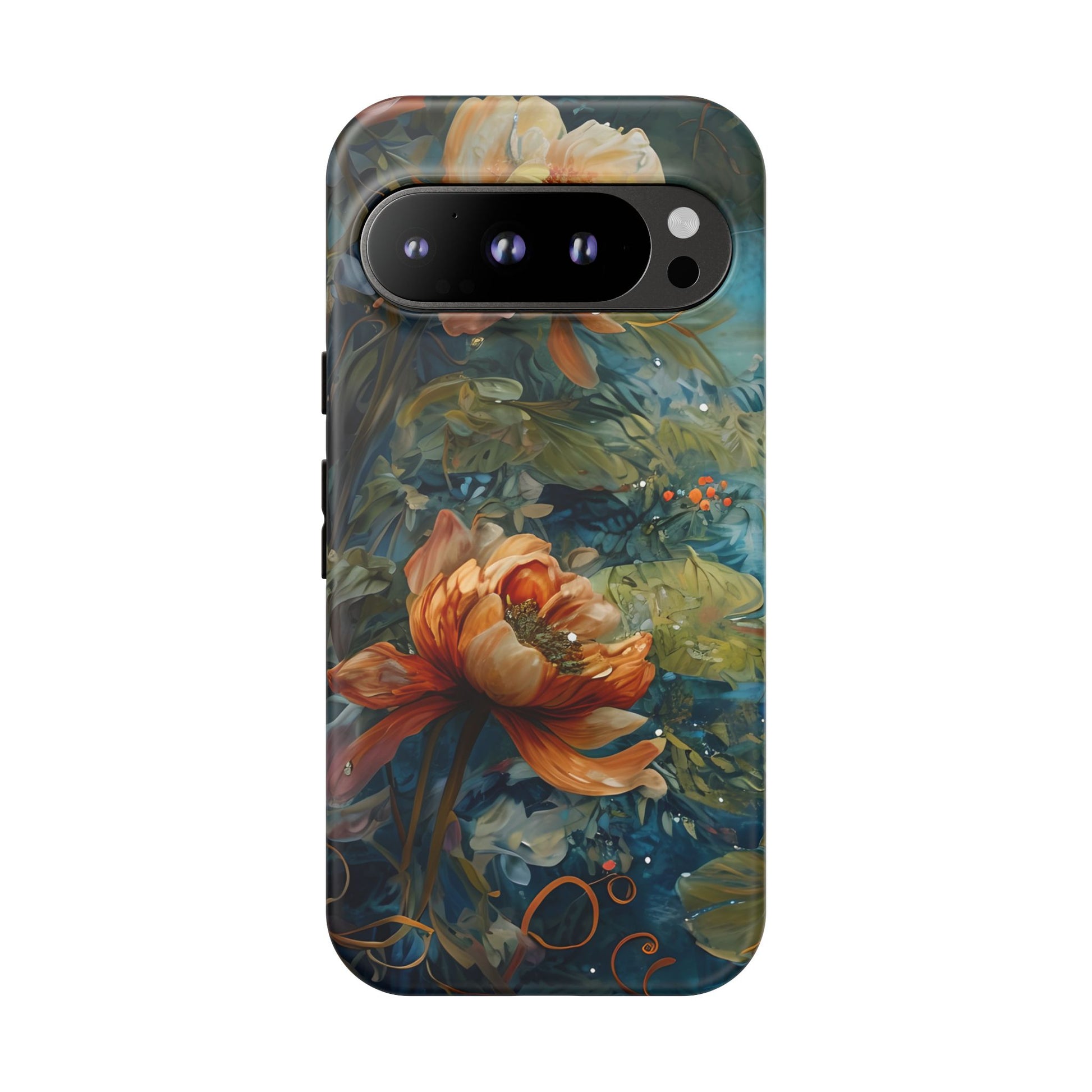 Waterlily Nocturne Tough Case for Google Pixel 9 Pro- Premium Artistic Shockproof Cover, Elegant Protective Phone Case