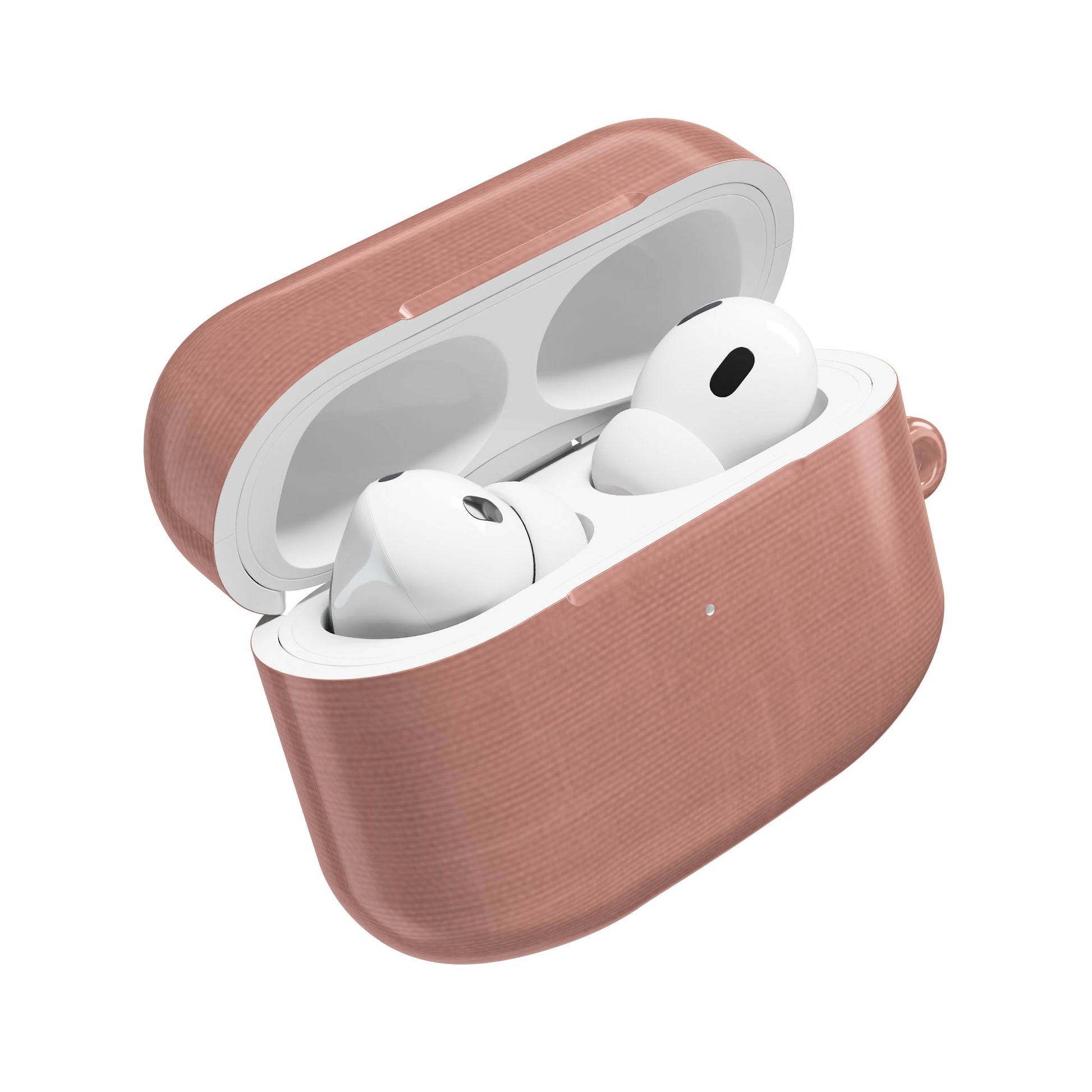 Terracotta Linen AirPods Case - Minimalist Smooth Weave Texture Cover for Gen 1, 2, 3, Pro Gen 1 & 2