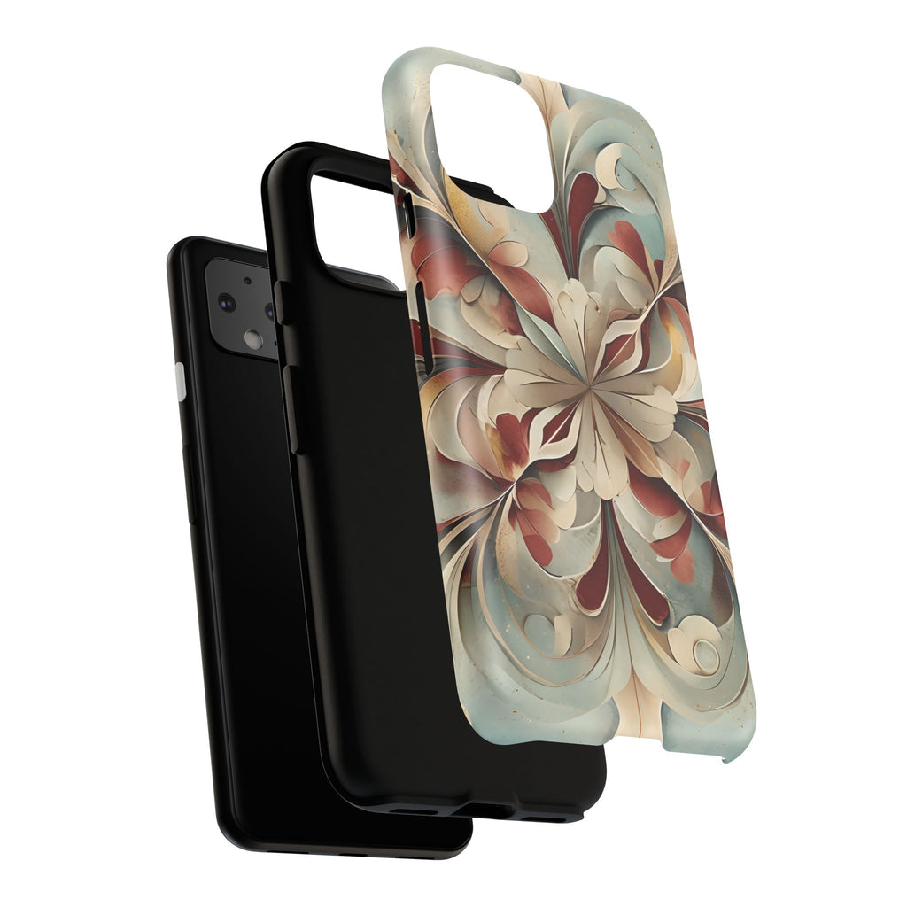 Vintage Baroque Blossom - Ornate Floral Art Google Pixel 4 Tough Phone Case - Elegant Baroque-Inspired Design