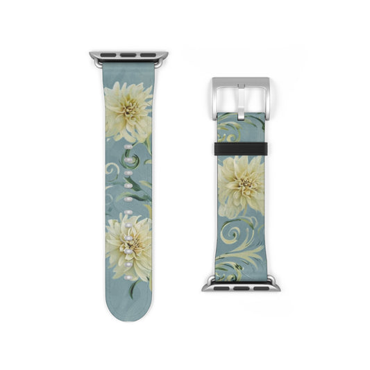 Golden Dahlia Trio Apple Watch Band Strap - Timeless Design for your Timepiece