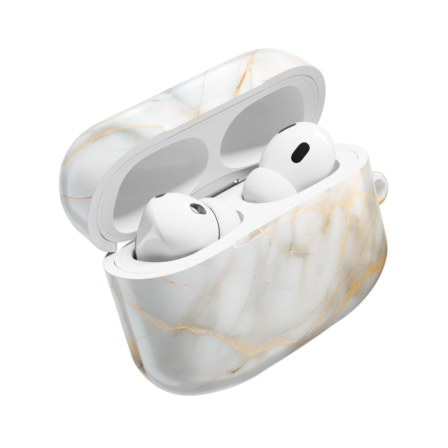 Golden Vein Marble AirPod Case - Gold and Ivory Marble Earbud Cover for Gen 1, 2, 3, Pro Gen 1 & 2