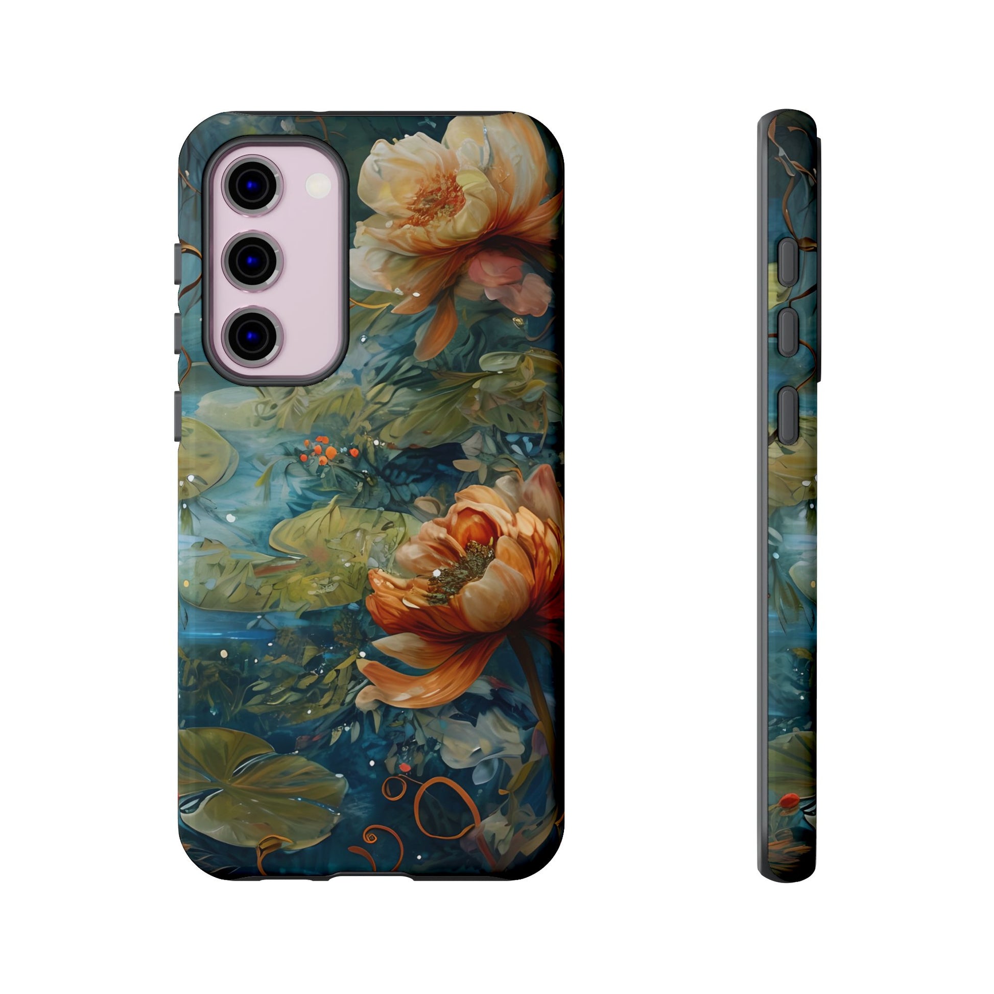 Waterlily Nocturne Samsung Galaxy S23 Plus Case - Artistic Mountain Lake Design, Nature-Inspired Protective Cover, Elegant Gift for Outdoor Lovers