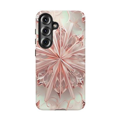 Blush Frost from our Kaleidoscope Collection - Samsung Galaxy tough case - Soft Pink Geometric Floral Design