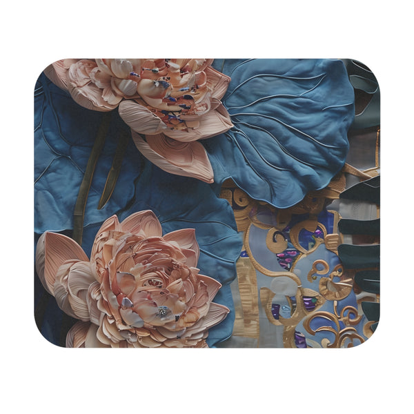 Peony Midnight Tapestry Mouse Pad - Tech-Inspired 9x8 