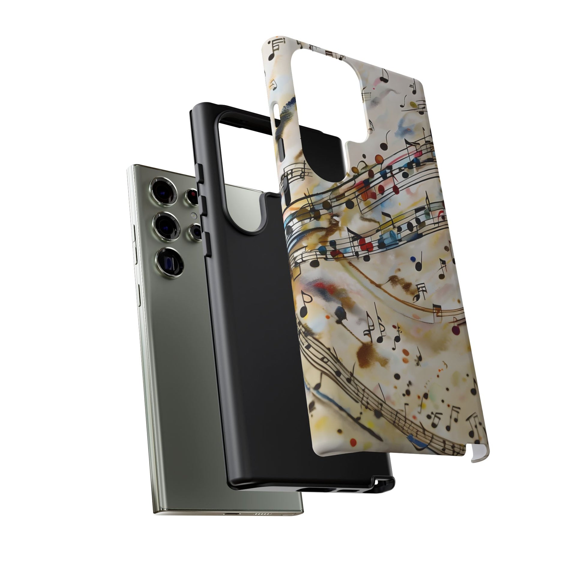 Melodic Flow Abstract Music Notes Tough Case for Samsung Galaxy S23 Ultra- Premium Shockproof Designer Phone Cover