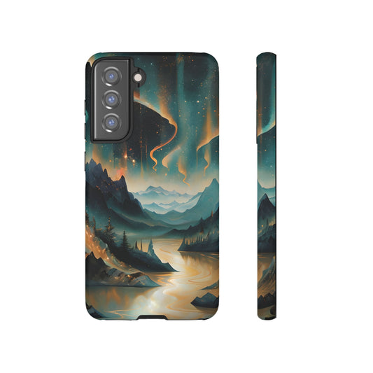 Aurora Dreamscape Samsung Galaxy Tough Case - Artistic Northern Lights Cover - Premium Abstract Design