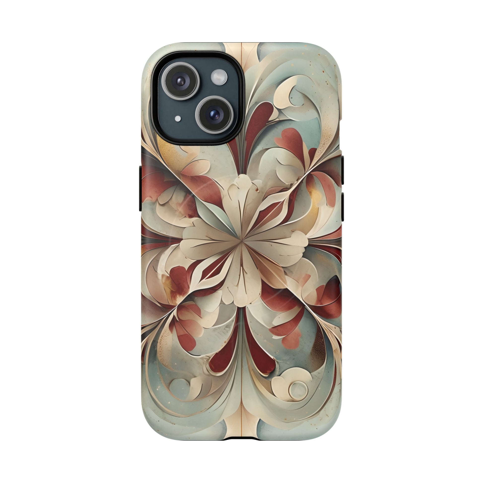 Vintage Baroque Blossom - Ornate Floral Art iPhone 15 MagSafe Phone Case - Elegant Baroque-Inspired Design