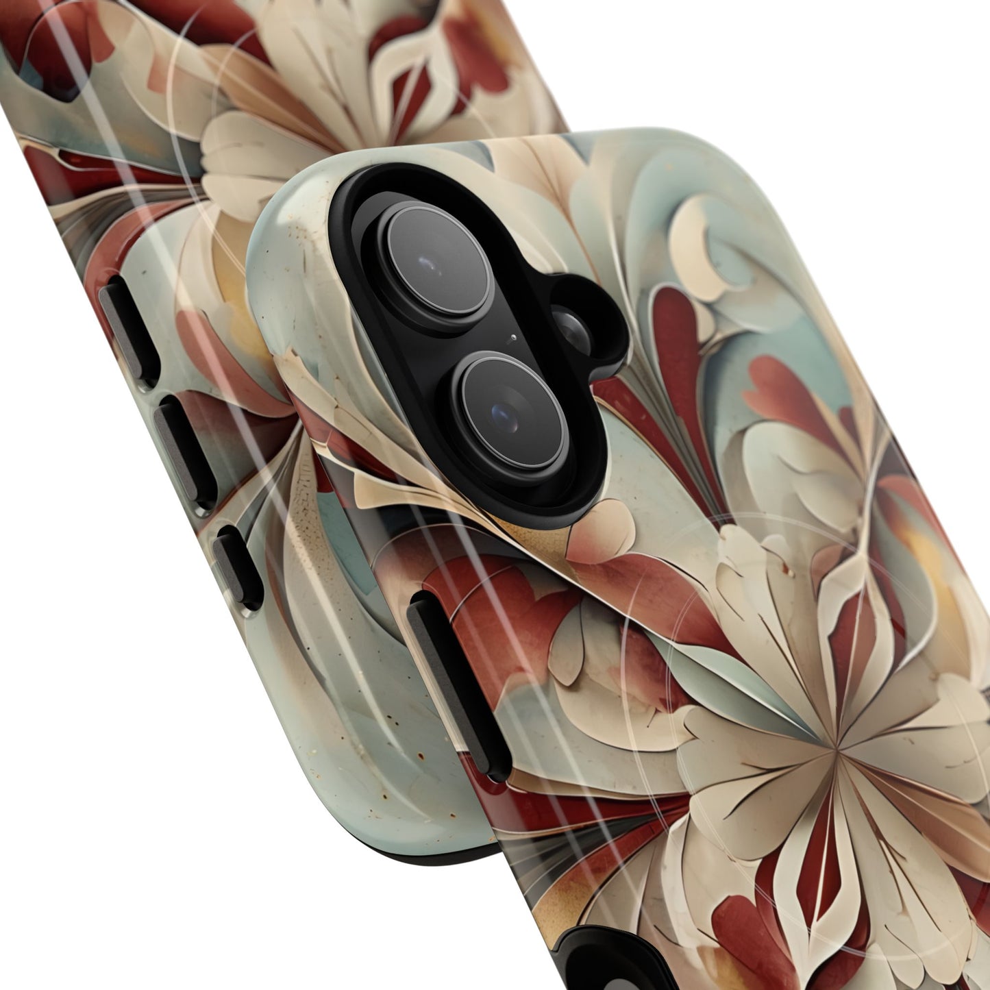 Vintage Baroque Blossom - Ornate Floral Art iPhone MagSafe Phone Case - Elegant Baroque-Inspired Design