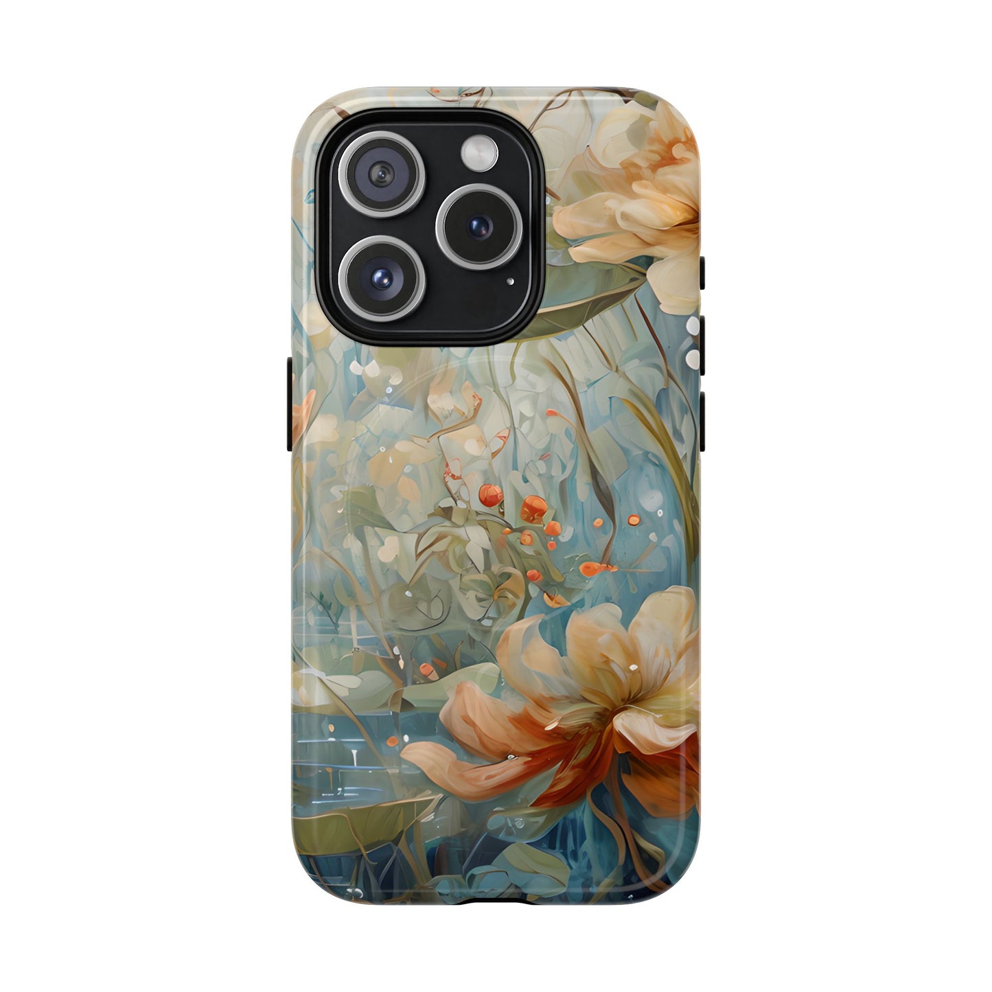 Waterlily Dreamscape - Artistic Floral iPhone MagSafe Phone Case -Waterlily & Lotus Design