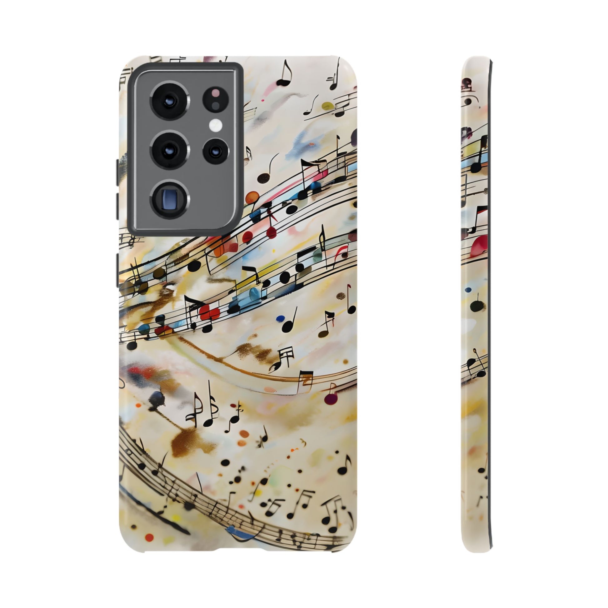 Melodic Flow Abstract Music Notes Tough Case for Samsung Galaxy S21 Ultra- Premium Shockproof Designer Phone Cover