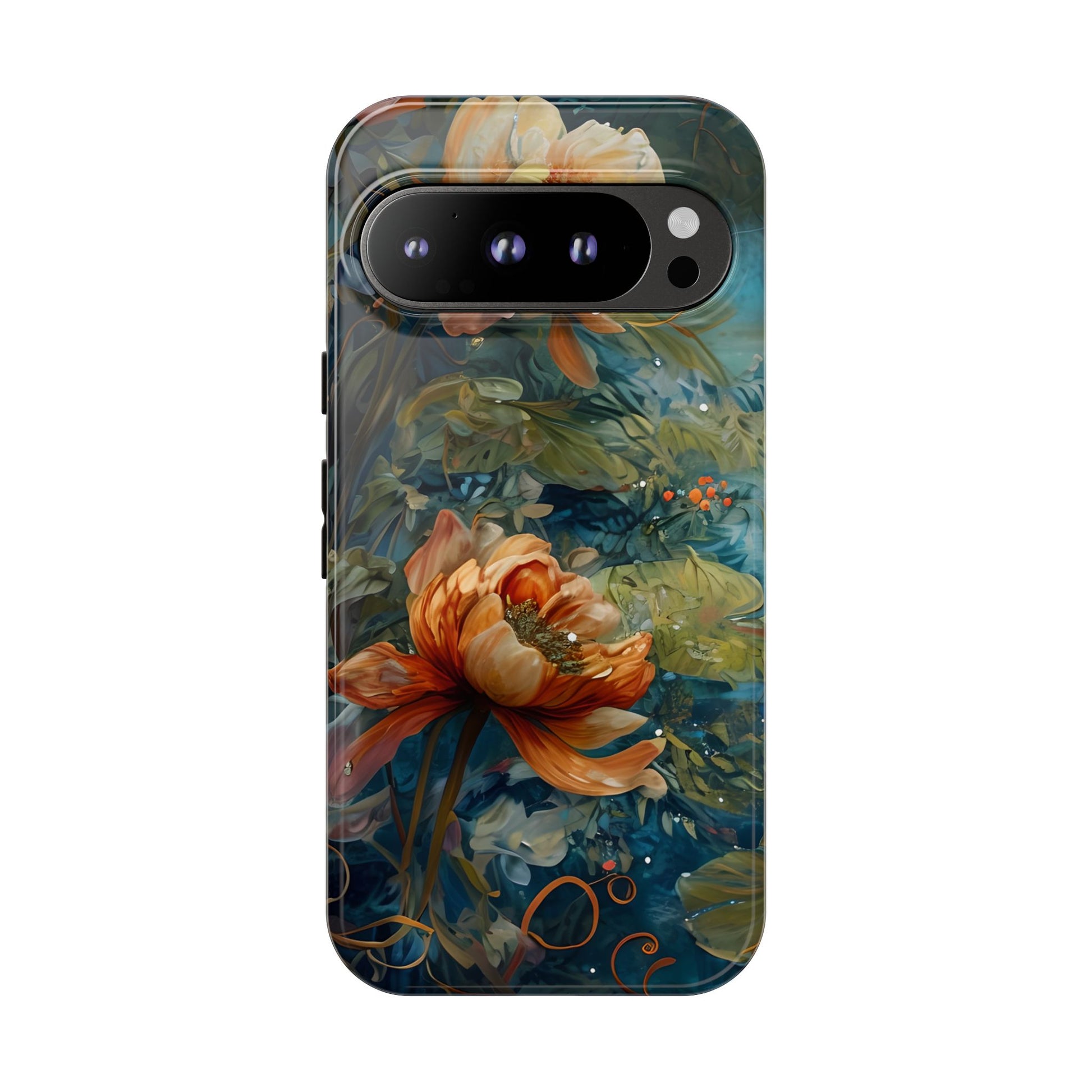 Waterlily Nocturne Tough Case for Google Pixel 9 Pro- Premium Artistic Shockproof Cover, Elegant Protective Phone Case