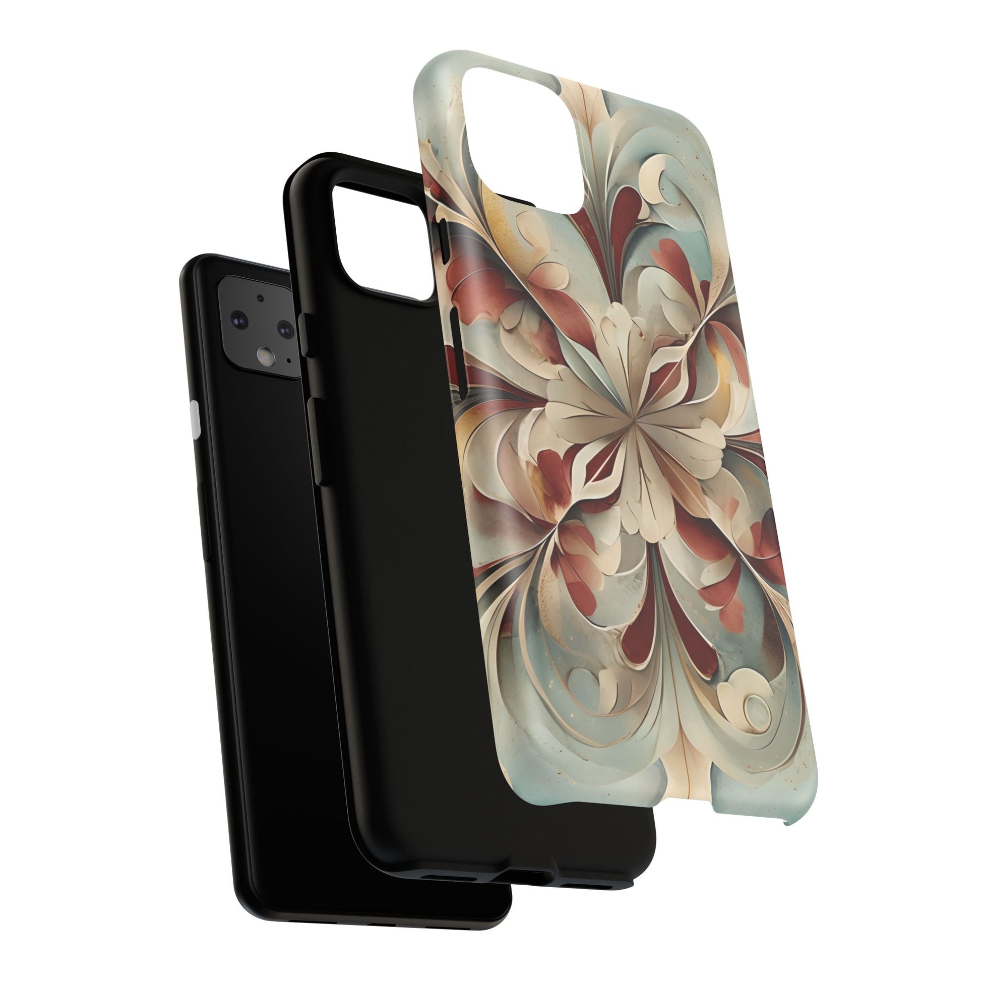 Vintage Baroque Blossom - Ornate Floral Art Google Pixel 4XL Tough Phone Case - Elegant Baroque-Inspired Design