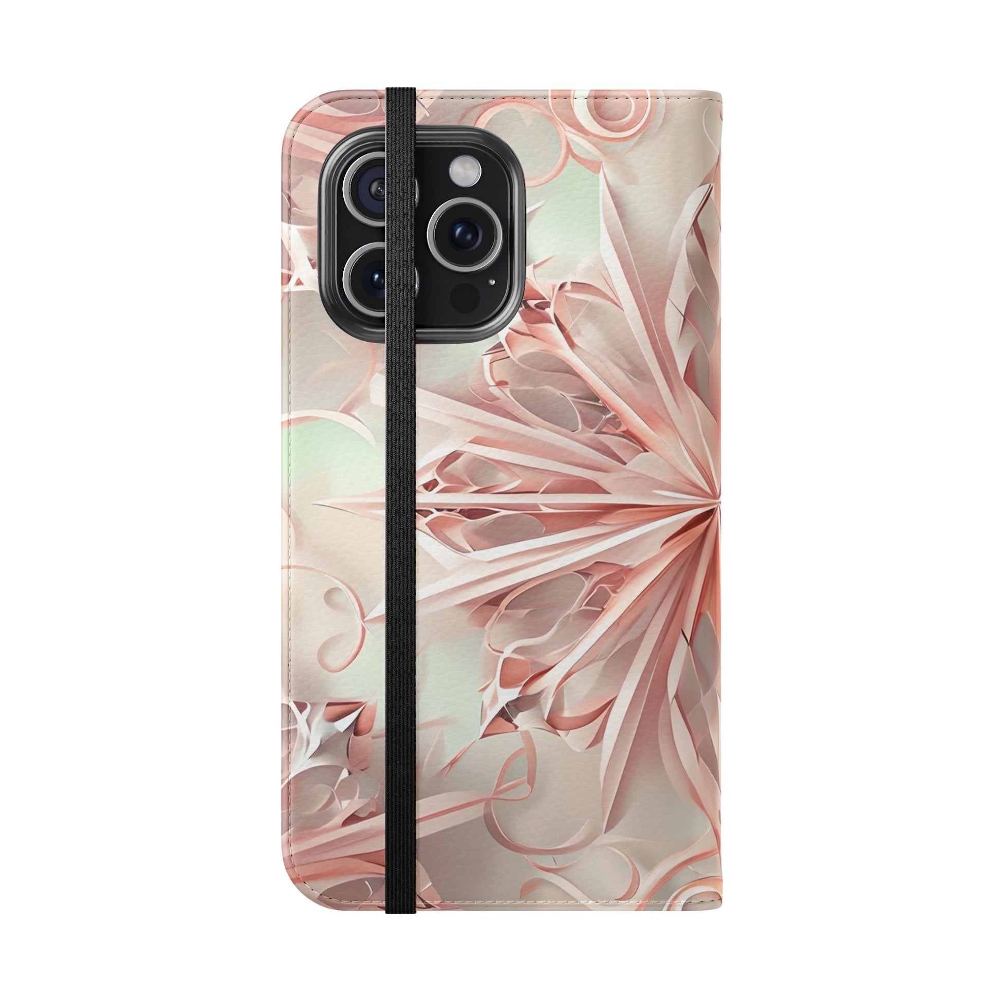 Blush Frost - Abstract Wallet Phone Case for iPhone 15 Pro Max