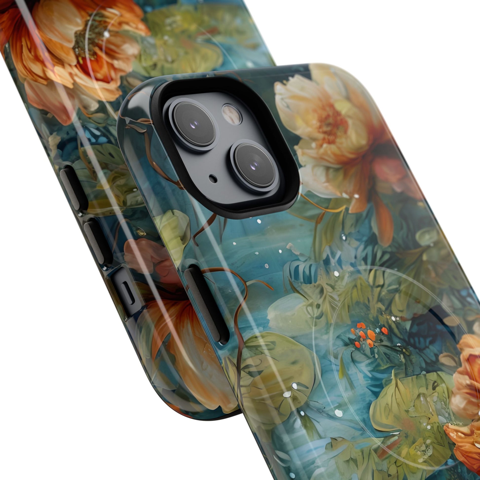 Waterlily Nocturne iPhone 14 Plus Case - Artistic Tough Cover - MagSafe Compatible - Premium Drop Protection
