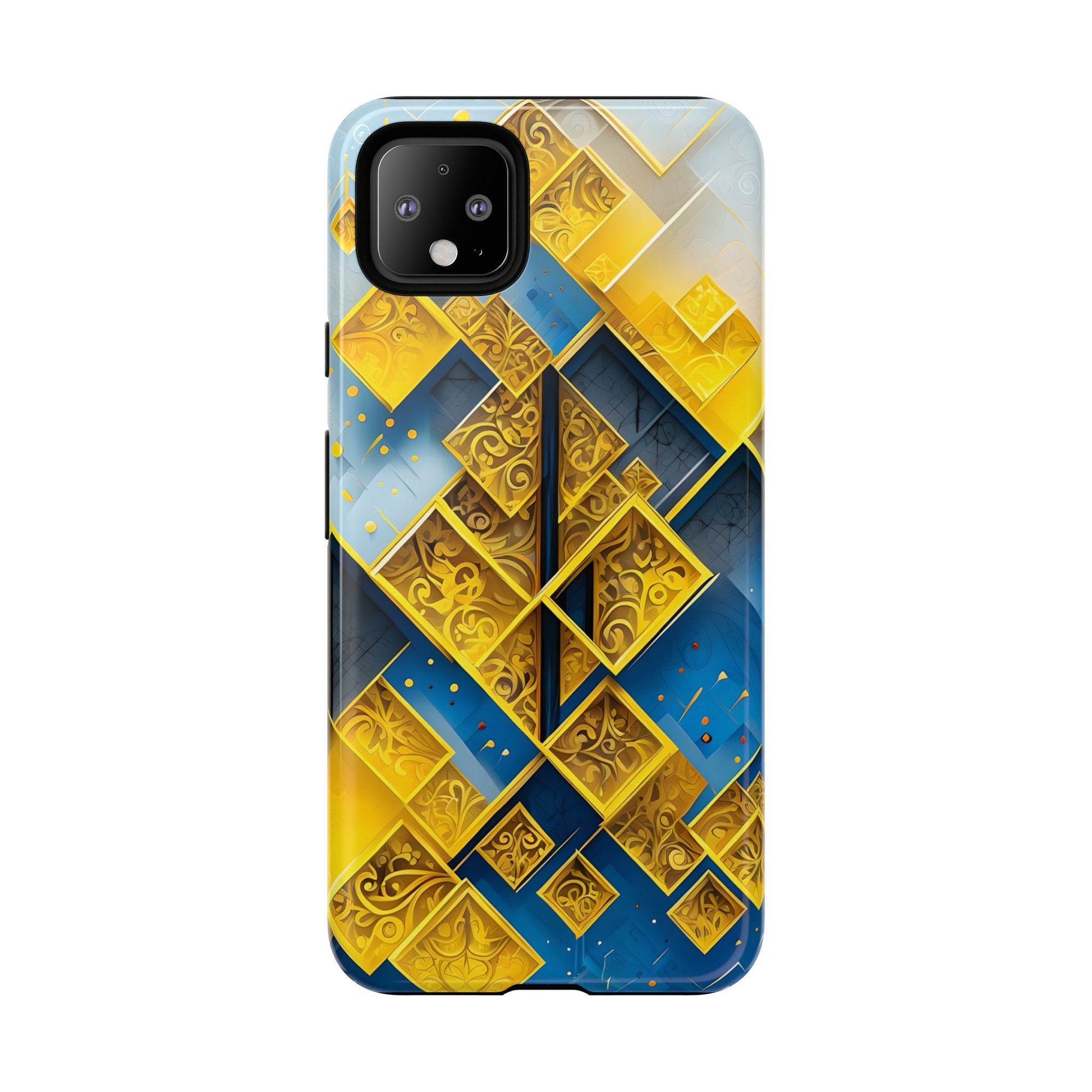 Golden Ascent Luxe Geometric Google Pixel 4XL Tough Case - Elegant Abstract Gold Design