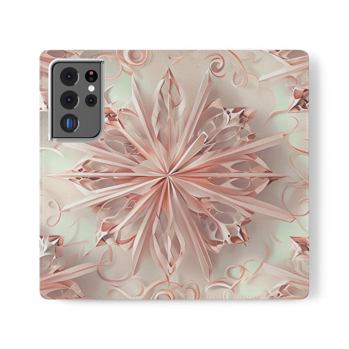 Blush Frost - Abstract Wallet Phone Case for Samsung Galaxy