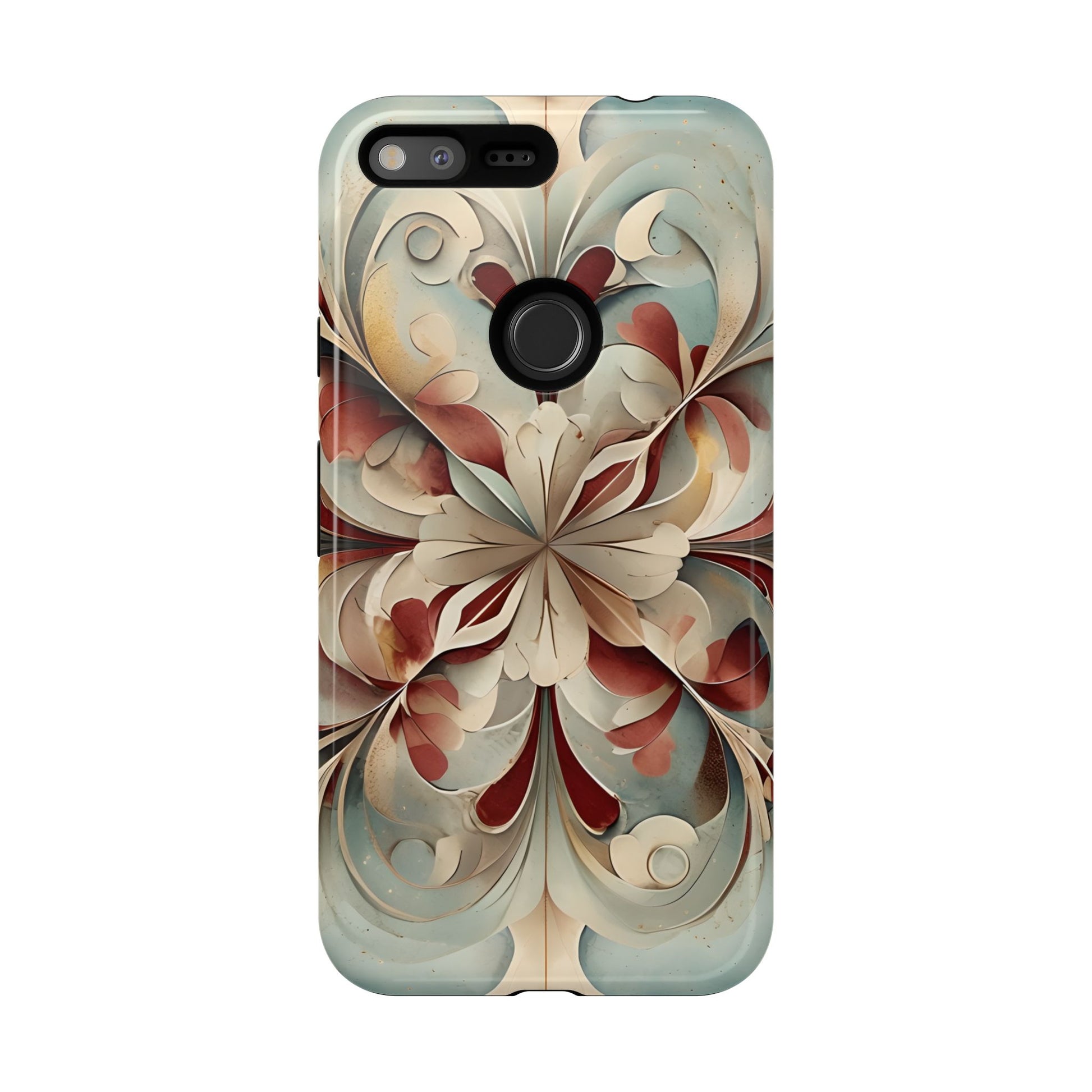 Vintage Baroque Blossom - Ornate Floral Art Google Pixel XL Tough Phone Case - Elegant Baroque-Inspired Design