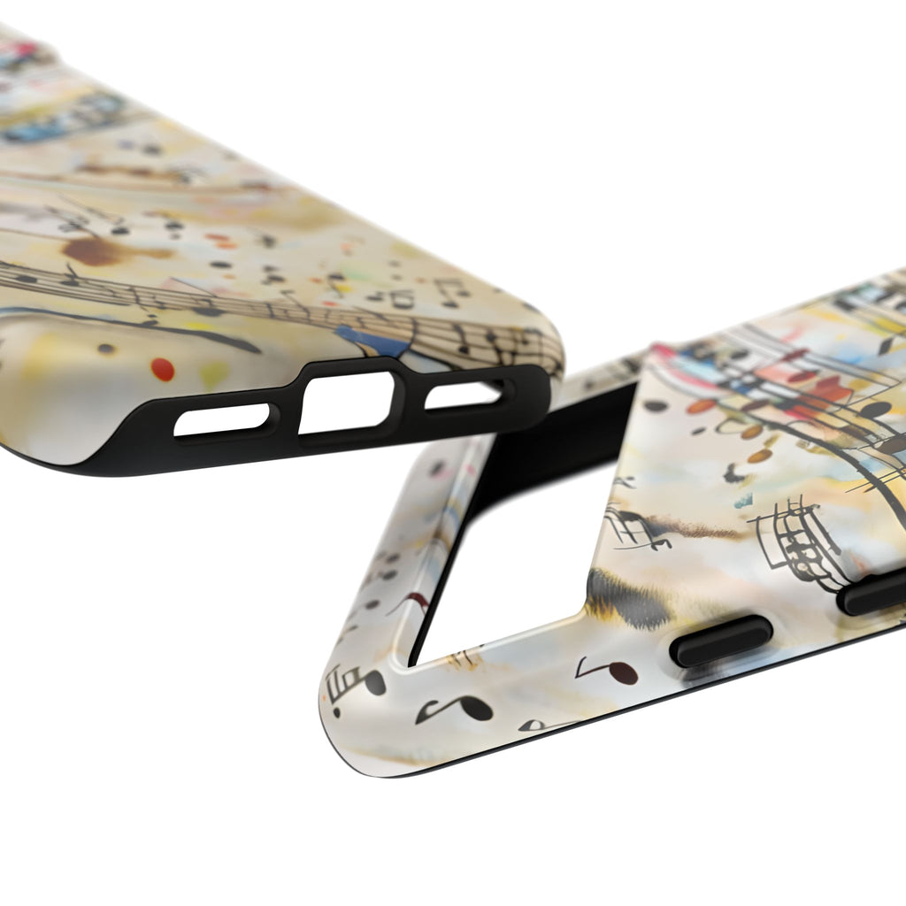 Melodic Flow Abstract Music Notes Tough Case for Google Pixel 8 - Shockproof Phone Cover