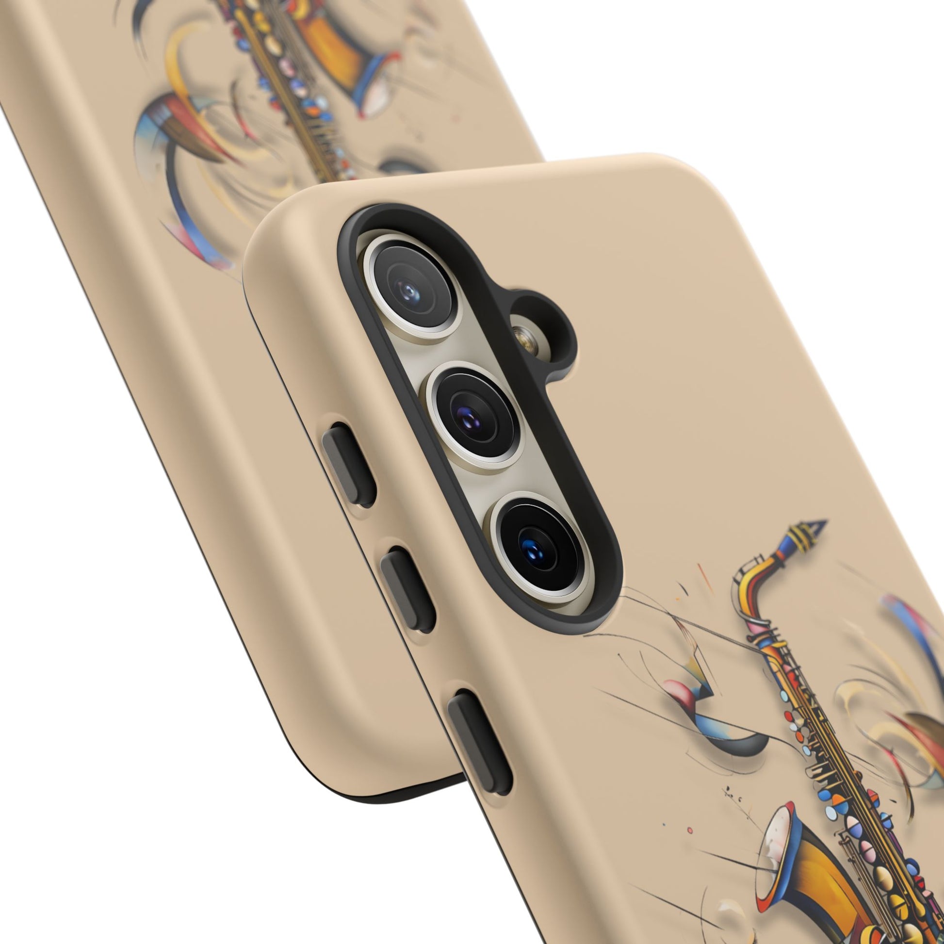 Brass Rhapsody Artistic Saxophone Music Tough Case for Samsung Galaxy S24 - Shockproof Phone Cover