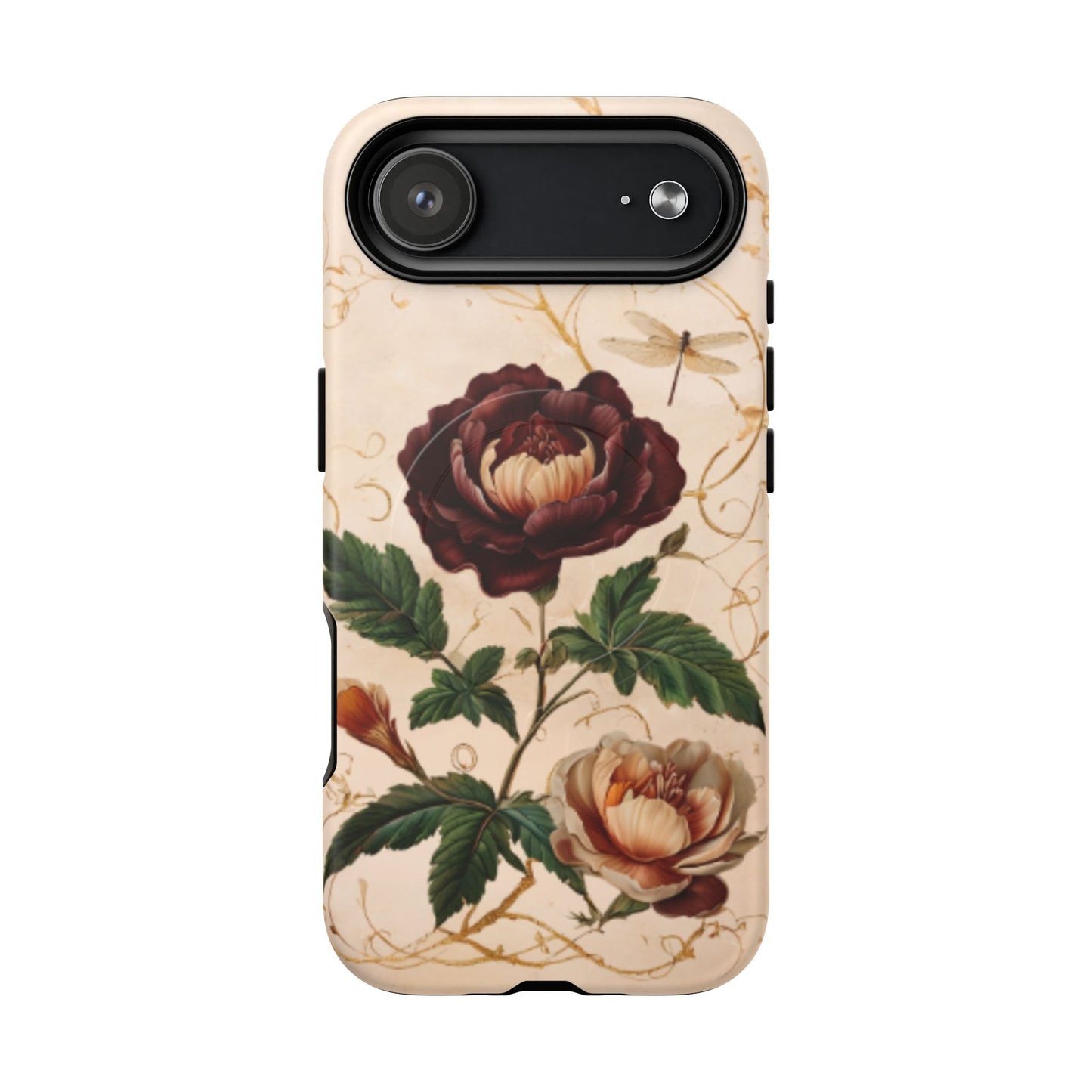 Vintage Burgundy Rose iPhone MagSafe Case