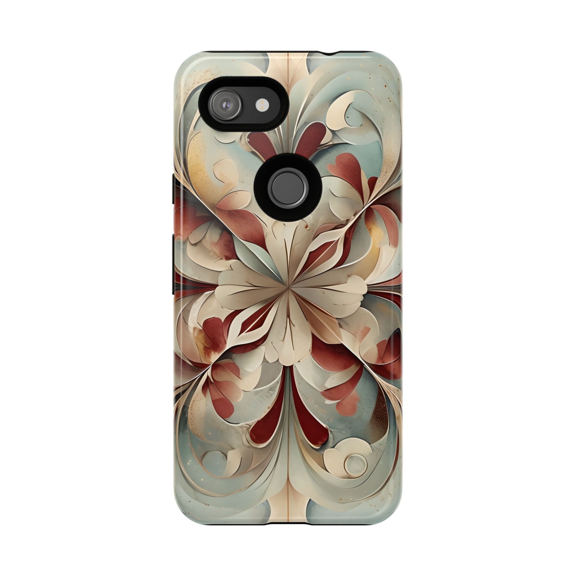Vintage Baroque Blossom - Ornate Floral Art Google Pixel 3a Tough Phone Case - Elegant Baroque-Inspired Design
