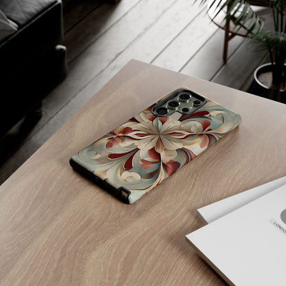 Vintage Baroque Blossom baroque floral Samsung Galaxy phone case lifestyle desk scene