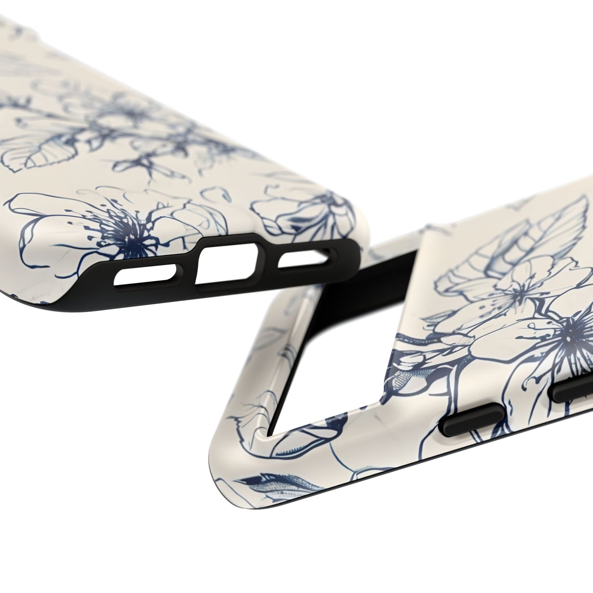 Blossom Sketch - Artistic Blue Floral Google Pixel 8 - Tough Phone Case - Hand-Drawn Botanical Design