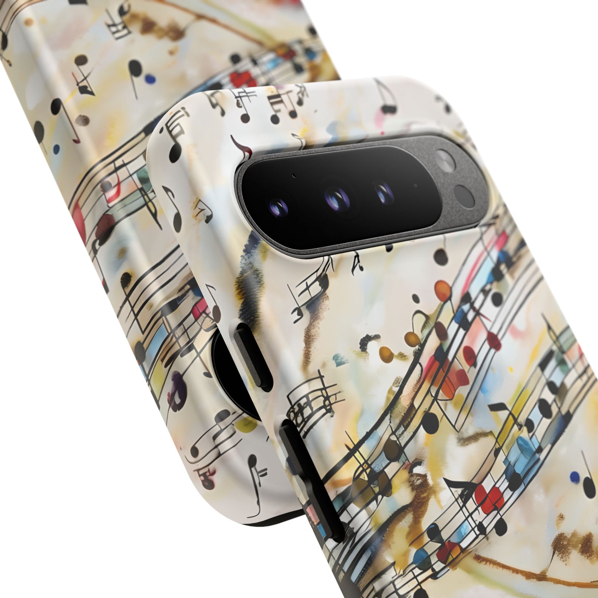 Melodic Flow Abstract Music Notes Tough Case for Google Pixel 9 Pro XL - Shockproof Phone Cover