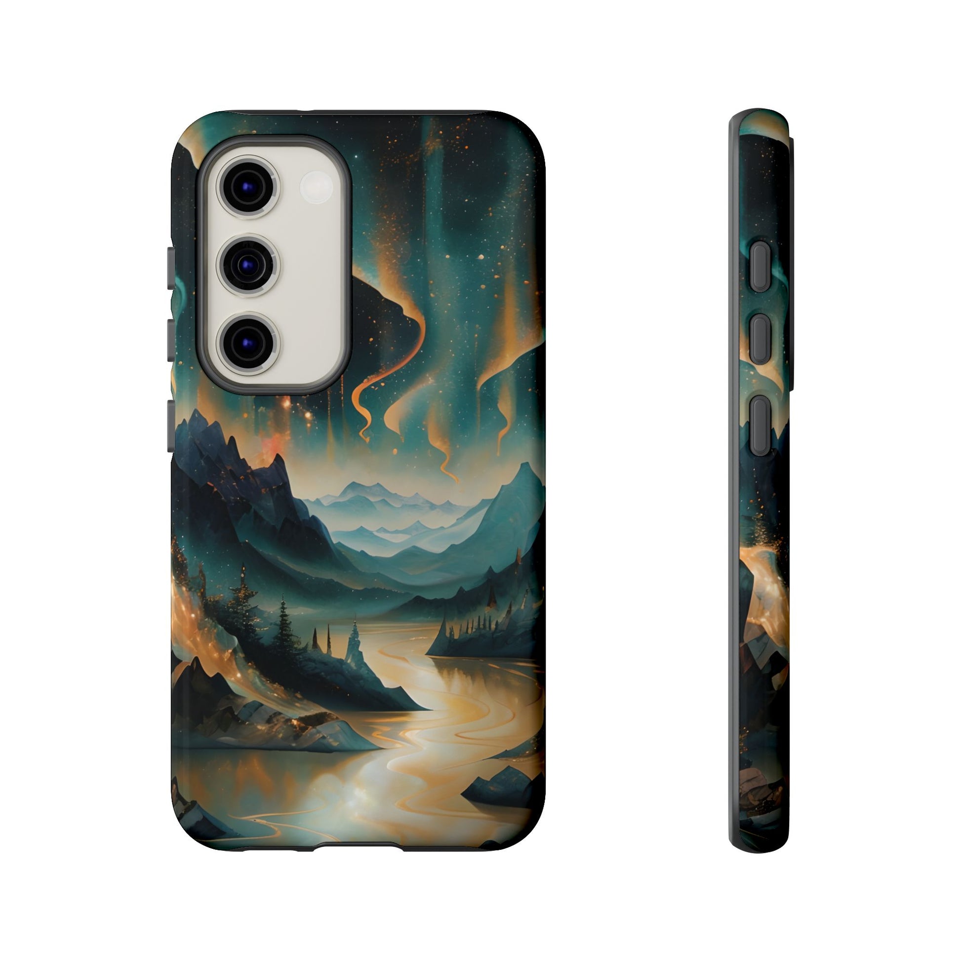 Aurora Dreamscape Samsung Galaxy S23 Tough Case - Artistic Northern Lights Cover - Premium Abstract Design