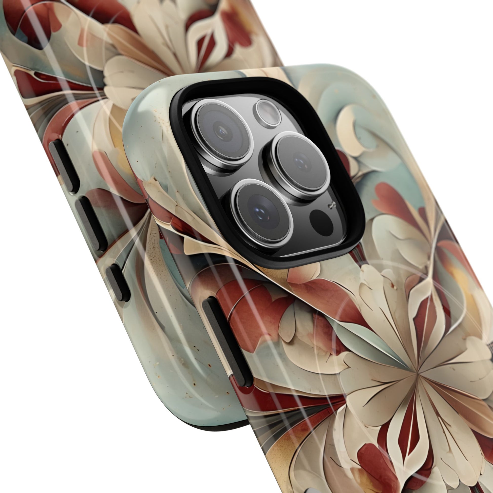 Vintage Baroque Blossom - Ornate Floral Art iPhone 16 Pro MagSafe Phone Case - Elegant Baroque-Inspired Design