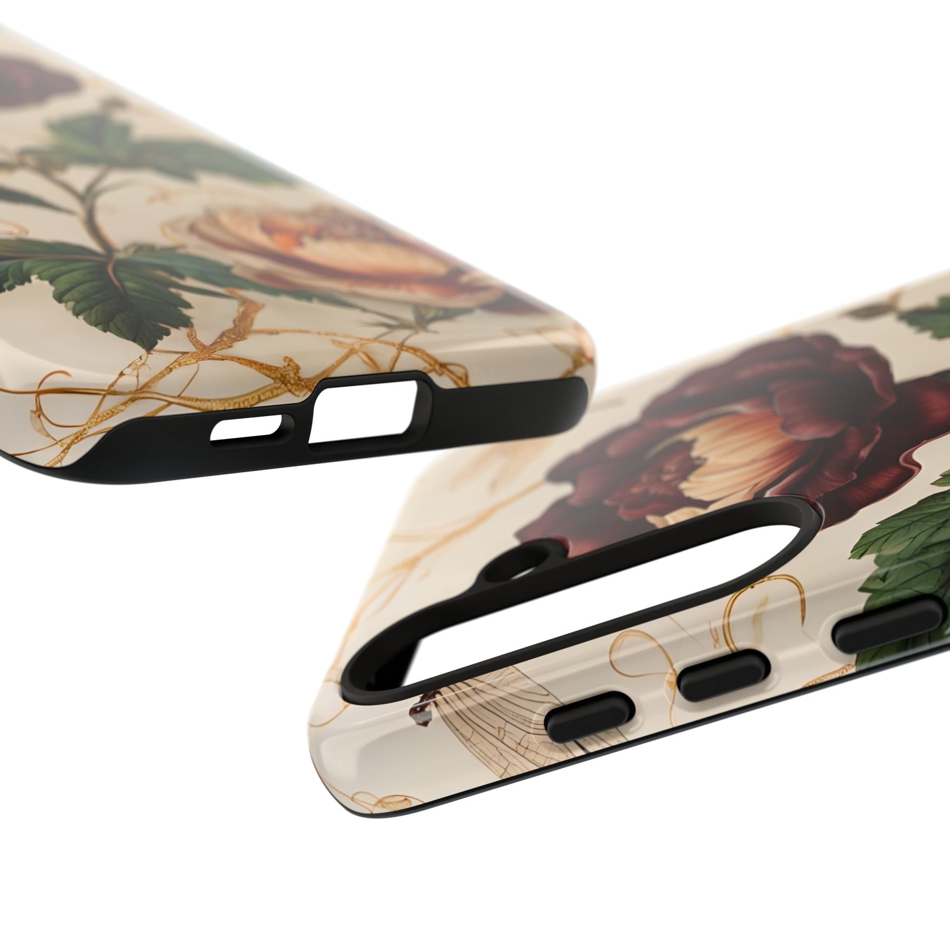Vintage Burgundy Rose - Elegant Floral Samsung Galaxy S24 Plus Phone Case - Classic Painterly Rose Design