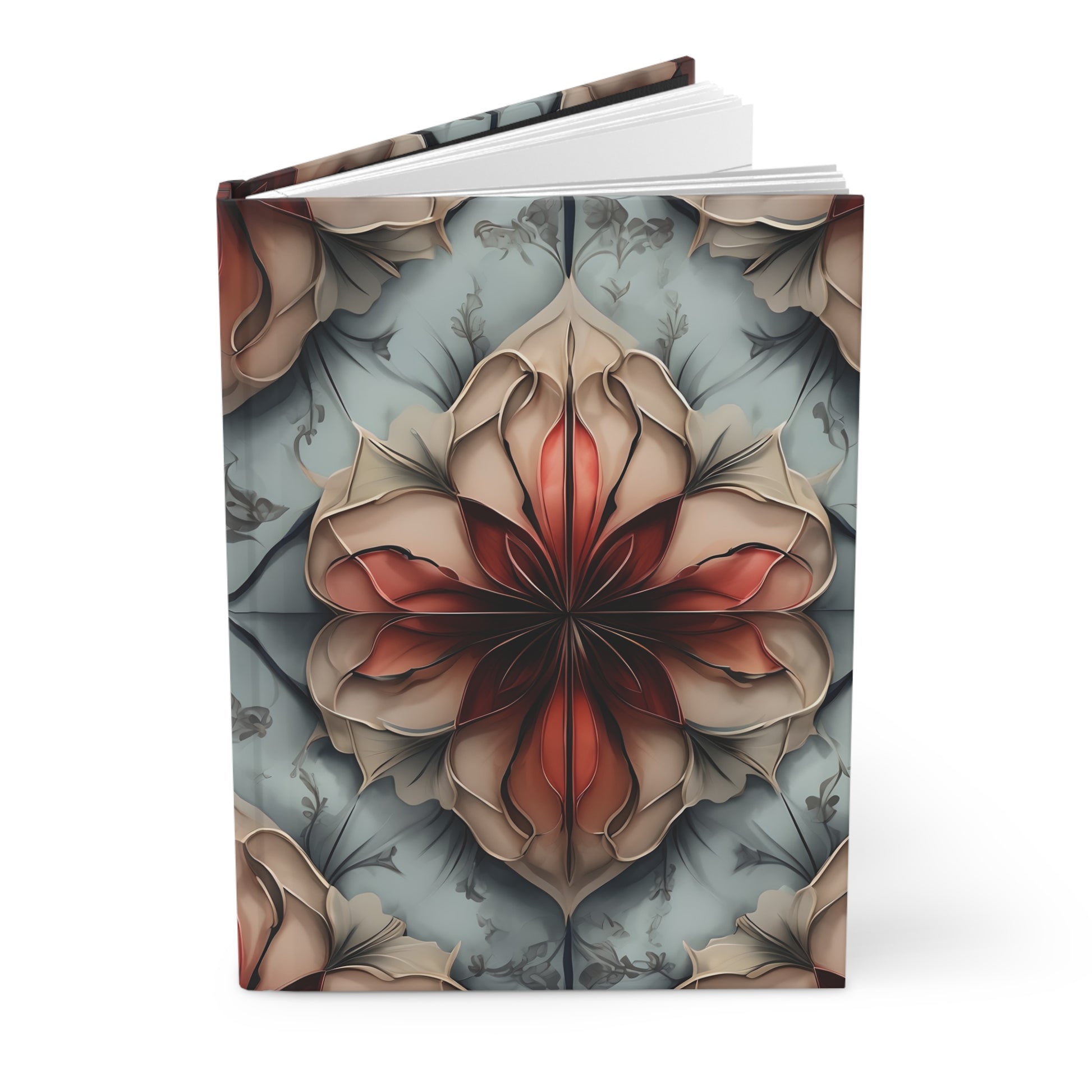 Ember Bloom hardcover journal showing layered floral artwork on the cover