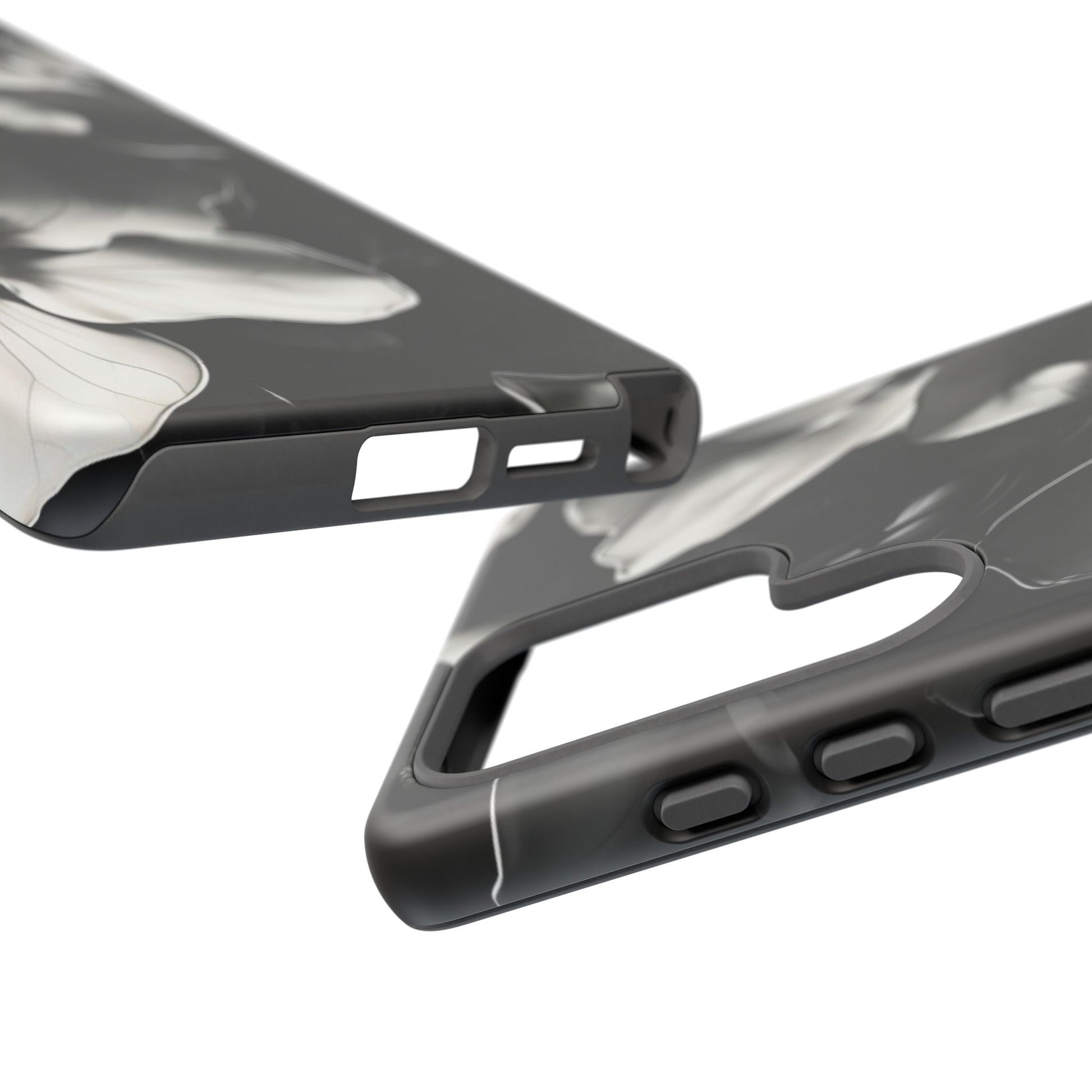 Monochrome Magnolia - Elegant Black & White Floral Samsung Galaxy S25 Ultra Tough Phone Case - Artistic Magnolia Design
