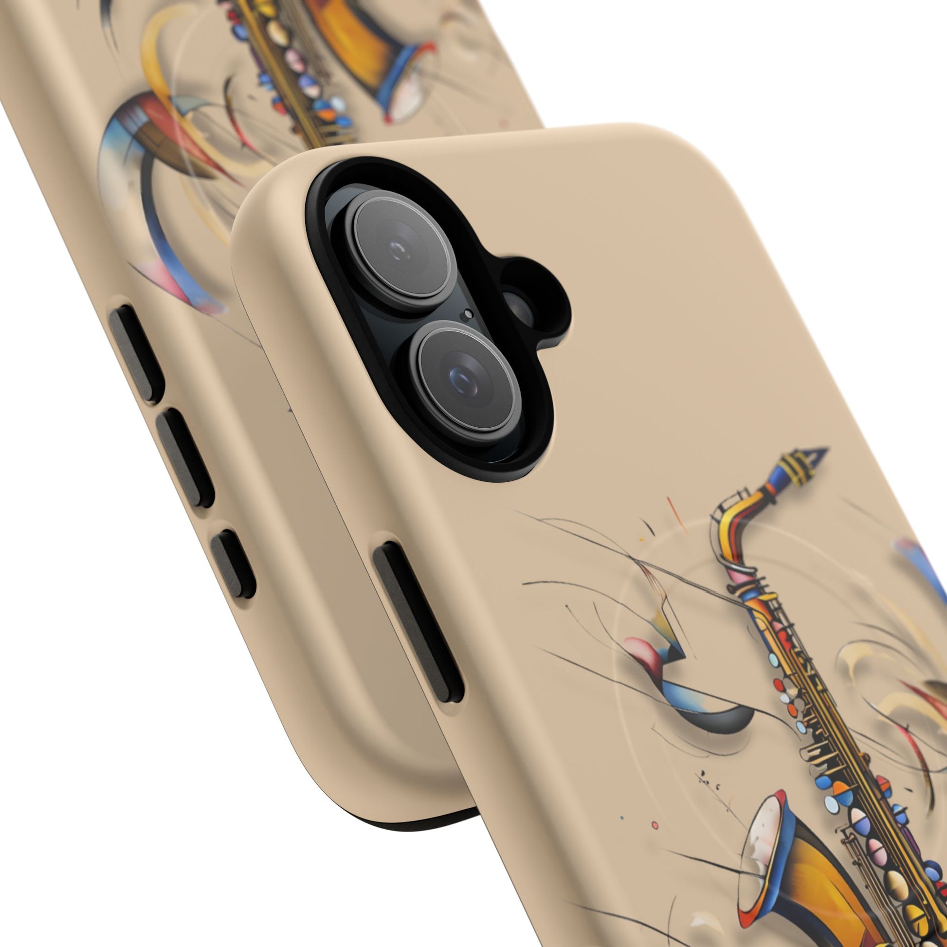 Brass Rhapsody Artistic Saxophone Music iPhone 16 Plus MagSafe Case