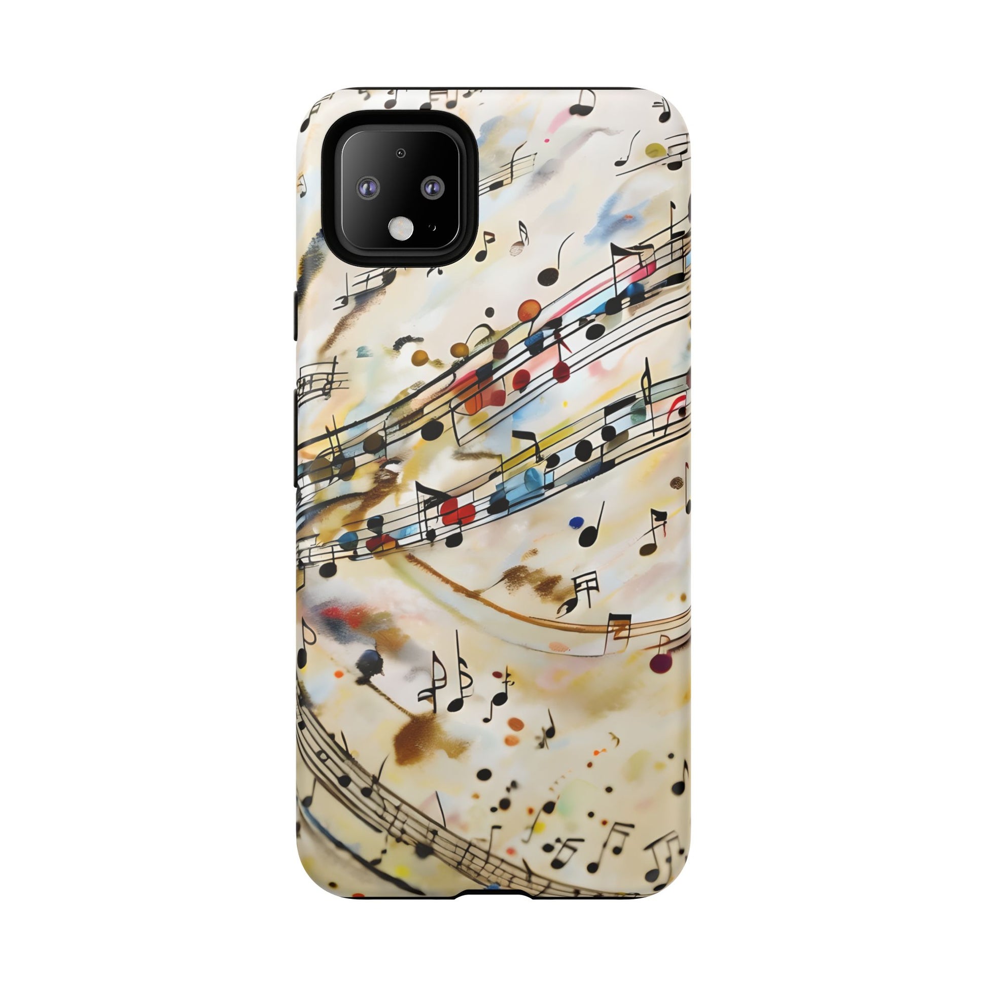 Melodic Flow Abstract Music Notes Tough Case for Google Pixel 4XL - Shockproof Phone Cover