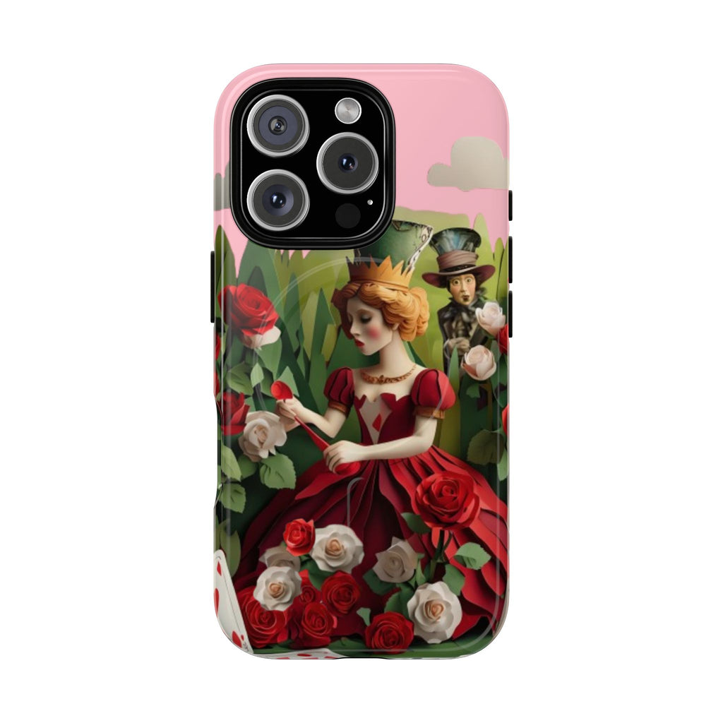 Regal Rose Court - iPhone 16 Pro MagSafe Phone Case - Whimsical Fantasy Floral Design