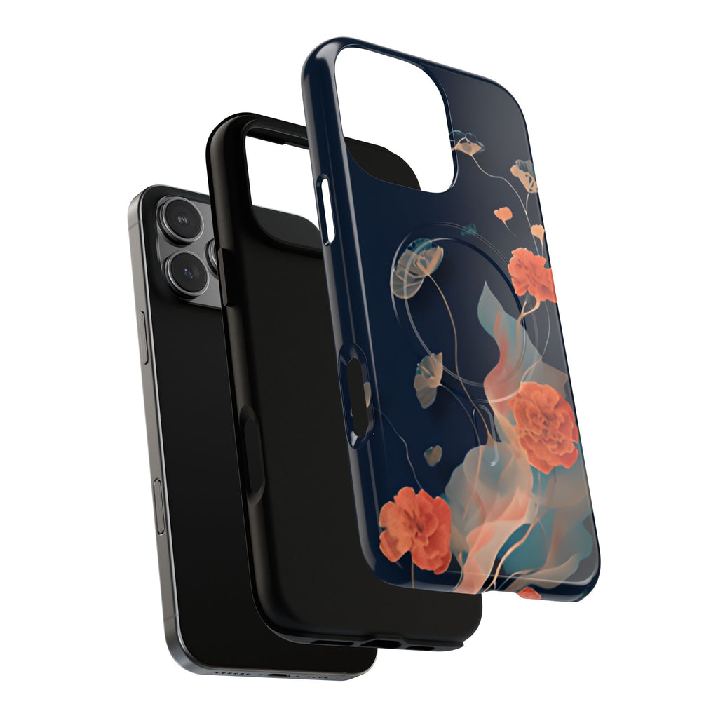 Lotus Reverie - Elegant Artistic Floral iPhone 16 Pro Max MagSafe Phone Case - Painterly Lotus Blossom Design