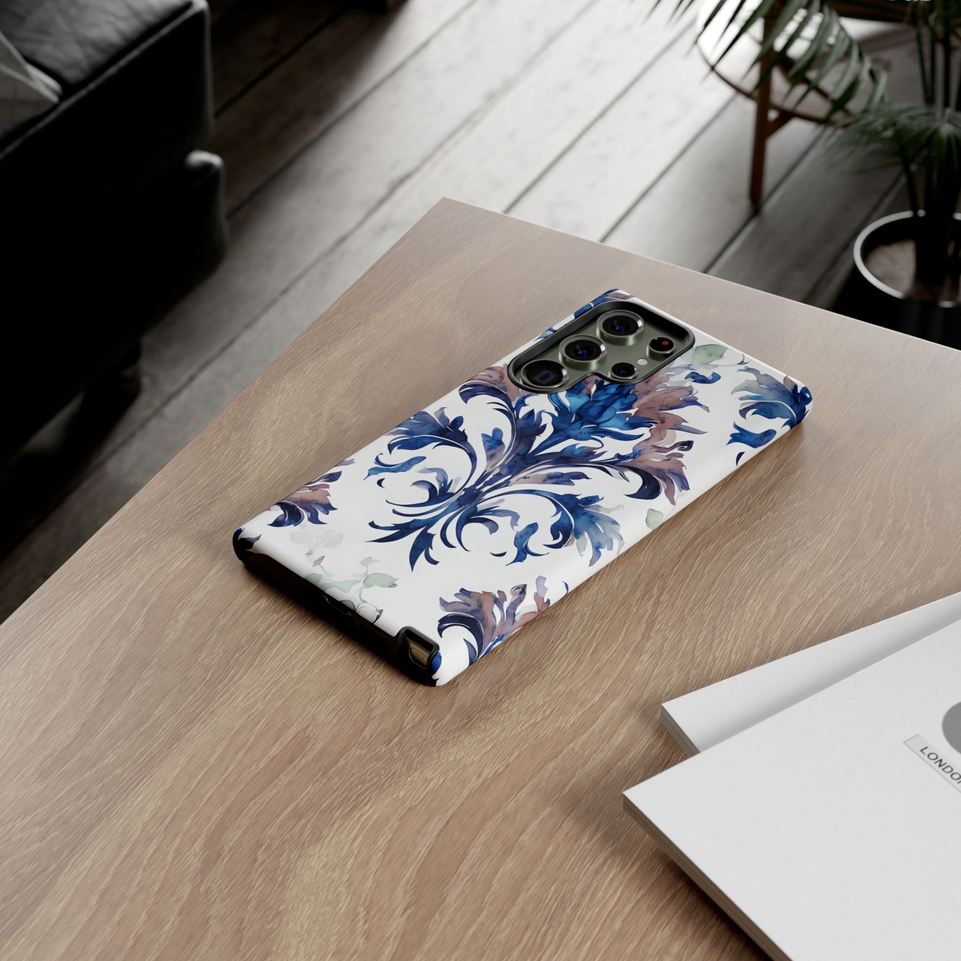 Delft Reverie - Elegant Blue & White Samsung S23 Ultra Tough Phone Case - Dutch Delftware-Inspired Floral Design