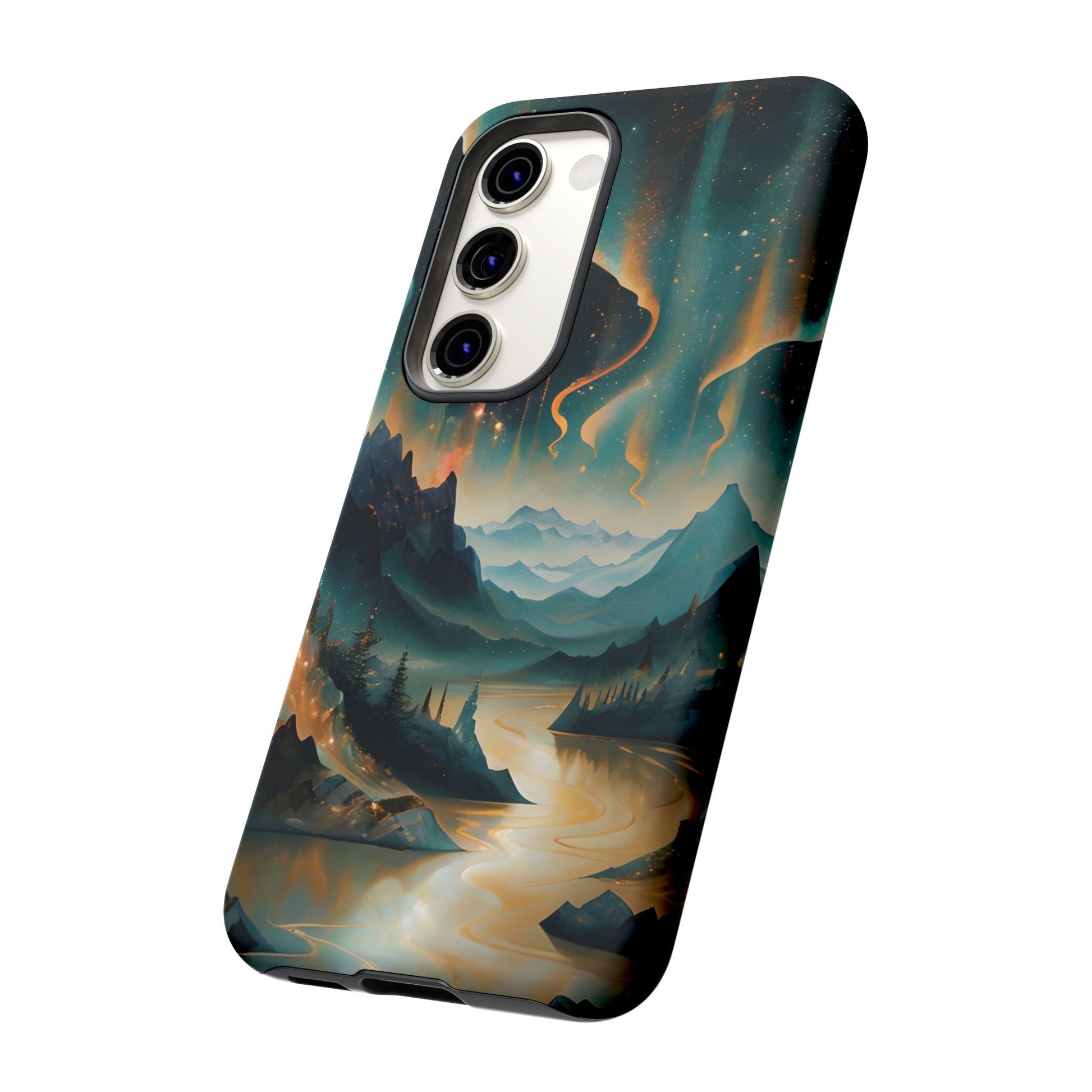 Aurora Dreamscape Samsung Galaxy S23 Tough Case - Artistic Northern Lights Cover - Premium Abstract Design